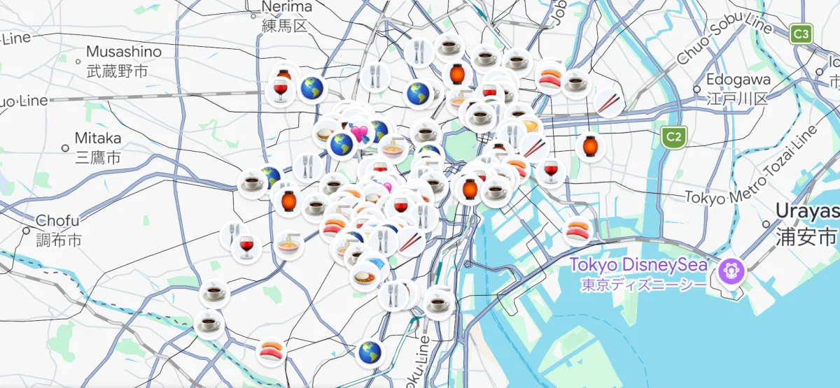 Tokyo Food & Drink Map